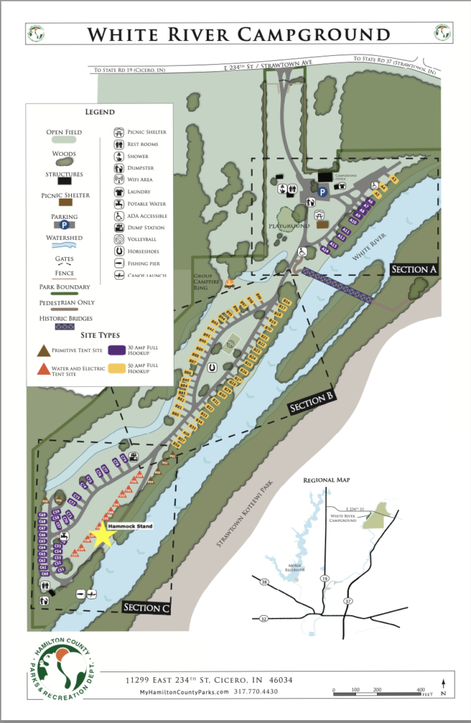 map of white river campground